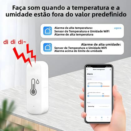 Imagem de Sensor De Temperatura E Umidade Inteligente Tuya Zigbee Wifi, Termômetro Alimentado Por Bateria,