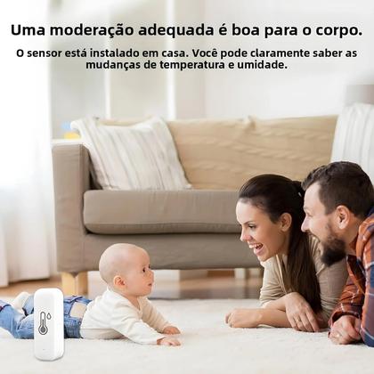 Imagem de Sensor De Temperatura E Umidade Inteligente Tuya Zigbee Wifi, Termômetro Alimentado Por Bateria,