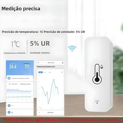 Imagem de Sensor De Temperatura E Umidade Inteligente WiFi, Alimentado Por Bateria, Funciona Com Alexa, Google