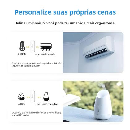 Imagem de Sensor De Temperatura E Umidade Inteligente ZigBee Com Bateria, Controle Por APP, Termômetro E