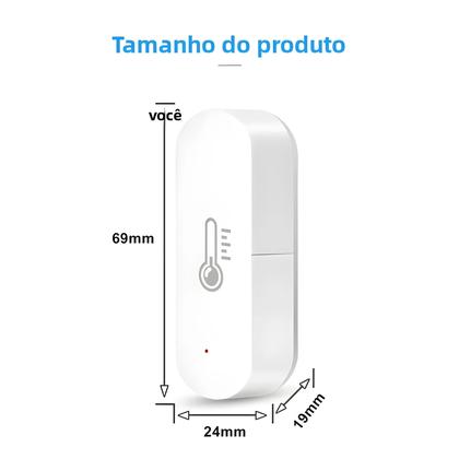 Imagem de Sensor De Temperatura E Umidade Inteligente ZigBee Com Bateria, Controle Por APP, Termômetro E