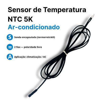 Imagem de Sensor de Temperatura NTC 5K para Ar Condicionado Universal