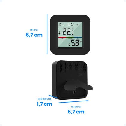 Imagem de Sensor De Temperatura Wifi Inteligente Controle IR Umidade