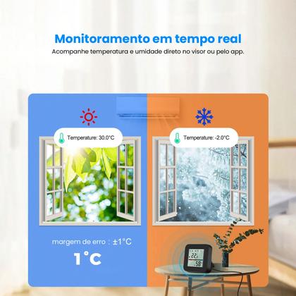 Imagem de Sensor De Temperatura Wifi Inteligente Controle IR Umidade