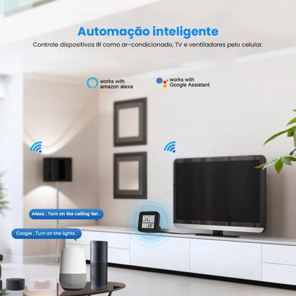 Imagem de Sensor De Temperatura Wifi Inteligente Controle IR Umidade