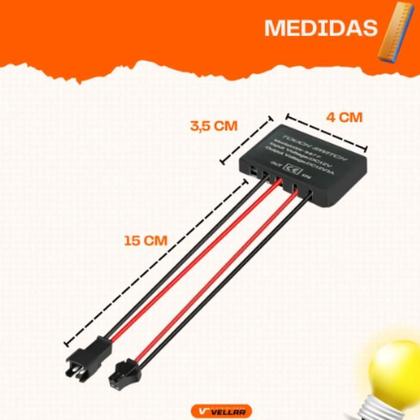 Imagem de Sensor de Toque para Espelho com LED Touch Dimmer 12V Liga Desliga e Controle de Brilho