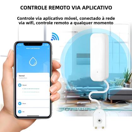 Imagem de Sensor De Vazamento De Água Inteligente WiFi Zigbee Tuya Detector De Inundação Alarme De