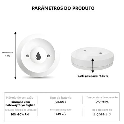 Imagem de Sensor De Vazamento De Água Inteligente ZigBee Alarme De Inundação Compatível Com Tuya Controle