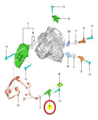 Imagem de Sensor de Velocidade da Transmissao Automatica (nova Ecosport 2013 a 2017 Powershift) (new Fiesta 2014 a 2017 1.6 Sigma Flex Powershift) (novo Focus 2