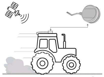 Imagem de SENSOR DE VELOCIDADE GNSS     "ANTENA GPS AGRÍCOLA" Compatível com os principais Monitores de Plantio