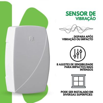 Imagem de Sensor De Vibração E Impacto Com fio 8 Níveis Sensibilidade