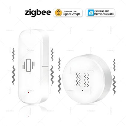 Imagem de Sensor De Vibração Inteligente ZigBee Detector De Inclinação Controle Por Aplicativo Alarme De
