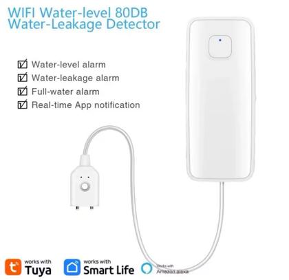 Imagem de Sensor Detector De nível e Vazamento De Água Tuyasmart Alarme sonoro 80db.