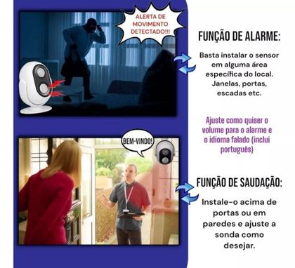 Imagem de Sensor Detector De Presença Campainha Com Anunciador Sonoro