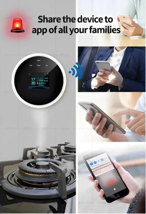 Imagem de Sensor Detector Vazamento De Gás Wifi Alexa Google Home