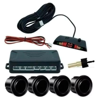 Imagem de Sensor Estacionamento 4 Sensores Ré 22mm Display Led Cor Preto