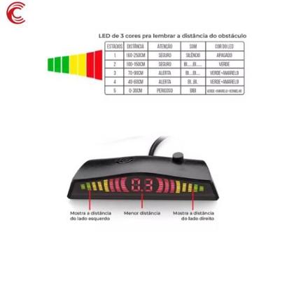 Imagem de Sensor estacionamento ré emborrachado p/ parachoque de ferro