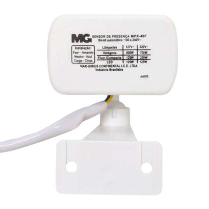 Imagem de Sensor externo branco c/fotocelula mpx-40f - margirius