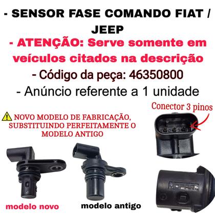 Imagem de Sensor Fase Comando Fiat Pulse 1.3 2022 2023 2024 Original