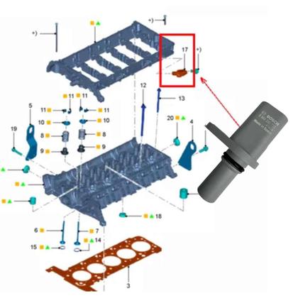 Imagem de Sensor Fase Do Comando Valvulas Ranger 2.2/ 3.2 -12/23 Bosch