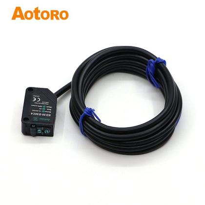 Imagem de SENSOR FOT. BARREIRA RETANGULAR ED30-15B4 NA+NF PNP 10-30Vdc CABO 2m 3 fios - Sn 15m - AOTORO