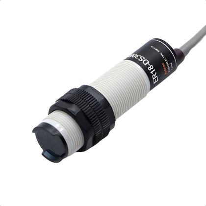 Imagem de Sensor Fot. Difuso M18 Er18M-Ds30B1 Na Pnp 10-30Vdc Cabo 2M 3 Fios - Sn 100 A 600Mm - Plastico- Aotoro