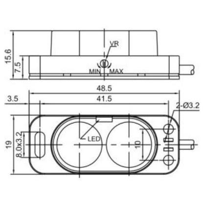 Imagem de SENSOR FOT. DIFUSO - PBA-BC200DNO - NPN NA 12-24Vdc Saida Cabo 2m 3 fios - Sn: 2m - LANBAO