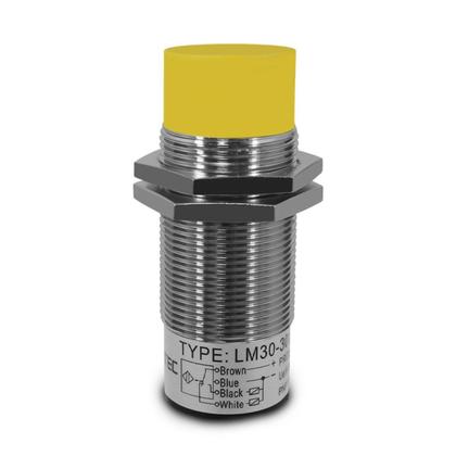 Imagem de Sensor Indutivo Cabo LM30-3015PC Não Faceado 30mm 6Vcc à 36Vcc PNP / NA + NF Sibratec