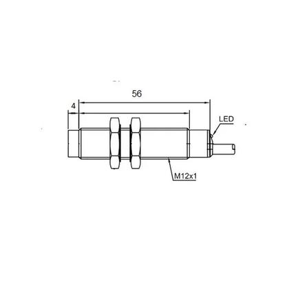 Imagem de Sensor indutivo de proximidade m12 3 fios detecção 4mm 3 fios sensor indutivo de proximidade m12 pnp 3 fios na detecção