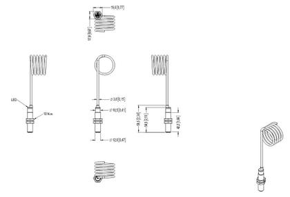 Imagem de Sensor Indutivo M12, Distância de Comutação 4mm, PNP NA+NF, Cabo de 2m - PMSW-I4GL12FKP2-F1 - WEG