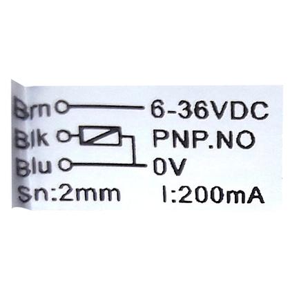 Imagem de Sensor Indutivo M8 Pnp Comprimento 42Mm Não Faceado Contato Na Model. Pr08-2Dp