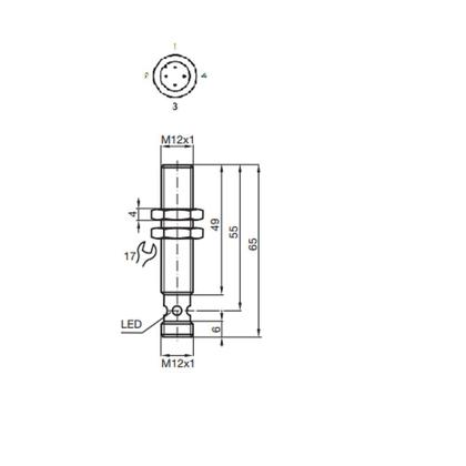 Imagem de Sensor Indutivo Pepperl Fuchs NBB4-12GM50-E2-V1 PNP 4mm