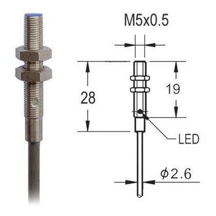 Imagem de Sensor Indutivo Pnp M5 Normal Aberto 0,8 mm