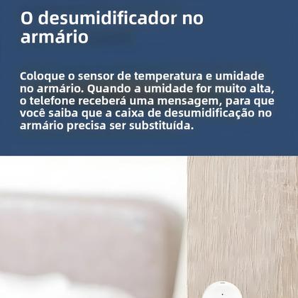Imagem de Sensor Inteligente De Temperatura E Umidade Interna Haozee Zigbee Para Assistente Doméstico