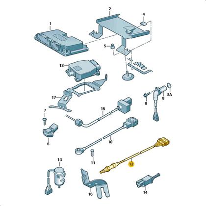 Imagem de Sensor Lambda Original Vw 06a906262bg Golf Bora New Beetle