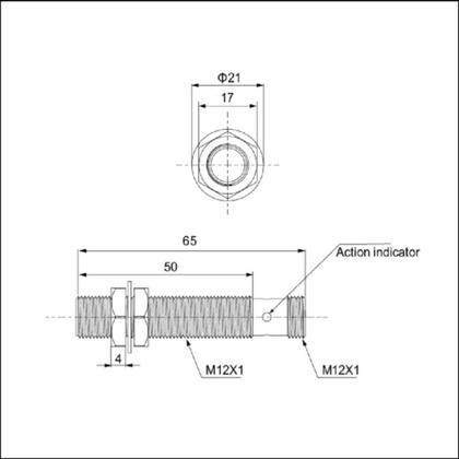 Imagem de Sensor M12 4MM 24V Faceado PNP NA c/ Plug - UP Electronic