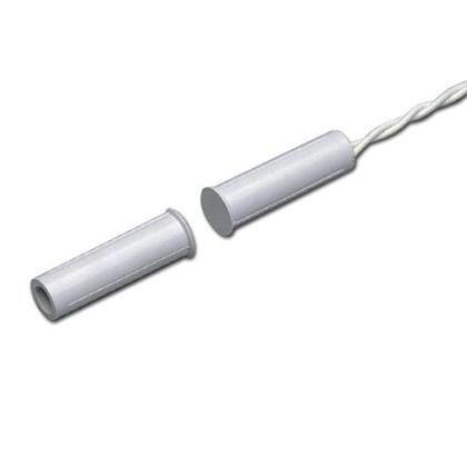 Imagem de sensor magnético de porta de embutir com ampola reed switch tubo branco sem o imã