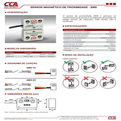 Imagem de Sensor magnetico sms 1 contato na sibratec