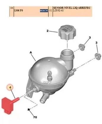 Imagem de Sensor Nível Reservatório 3008 5008 2008 C4 Cactus Aircross