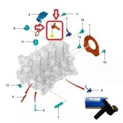 Imagem de Sensor Posição Virabrequim Ford Ranger 2.2/3.2 - 12/23 Orig.