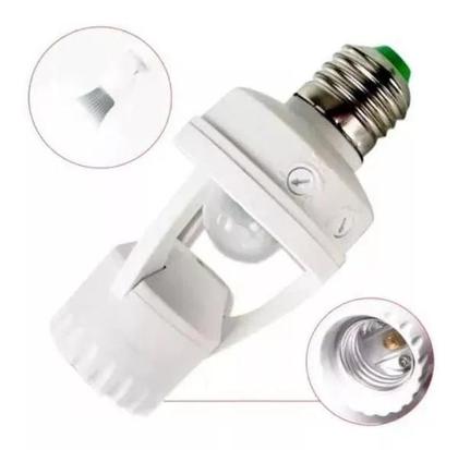 Imagem de Sensor Presença C/ Fotocélula P/ Lâmpada Soquete E27 Kit 2