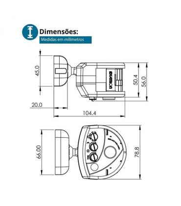 Imagem de Sensor Presença Frontal 180 Externo Preto - Exatron