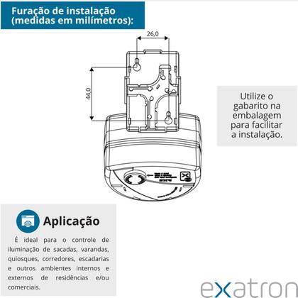 Imagem de Sensor Presença Frontal Externo Preto Smart X-Control