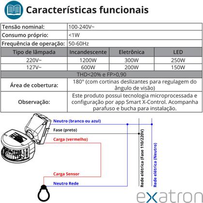 Imagem de Sensor Presença Frontal Externo Preto Smart X-Control