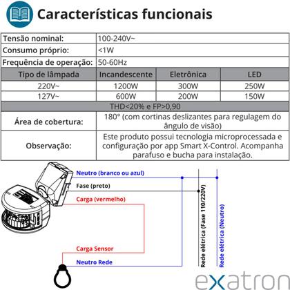 Imagem de Sensor Presença Frontal Externo Smart X-Control Temporizador