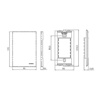 Imagem de Sensor Presença Modular Margirius Sleek 170Placa 4X2 Bivolt