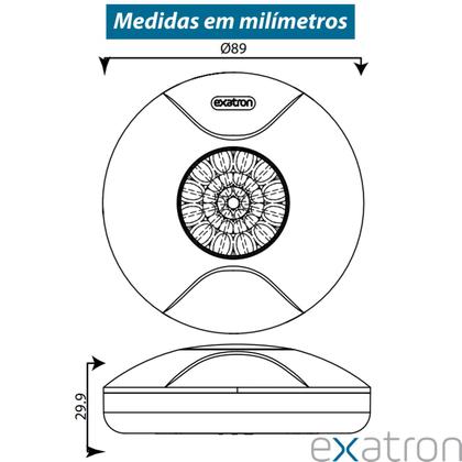Imagem de Sensor Presença Preto Slim Teto Smart X-Control 360 App