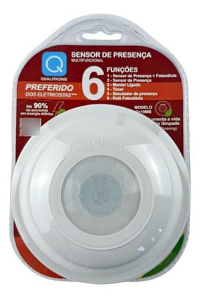 Imagem de Sensor Presença Teto Fotocélula 3 Fios QA19MB Qualitronix Branco