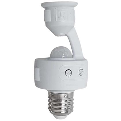 Imagem de Sensor soquete e27 c/fotocelula c/ajustes mpq-40f - margirius
