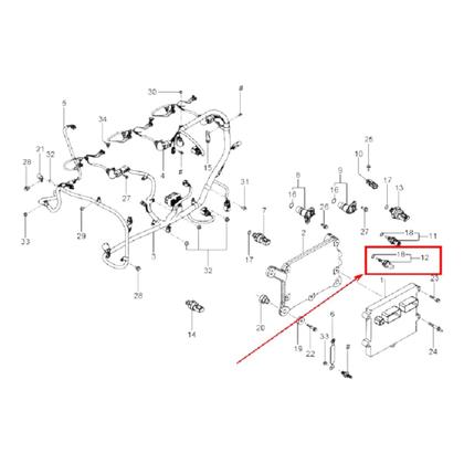 Imagem de Sensor Temperatura Admissao Ar Cummins 8.3 Ford Cargo -06/19-BG6X10884BA